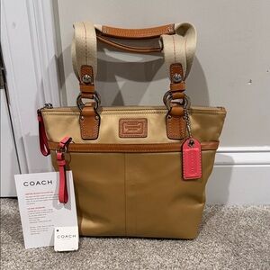 Coach 1941 Top Handle Bag - Gold Satin